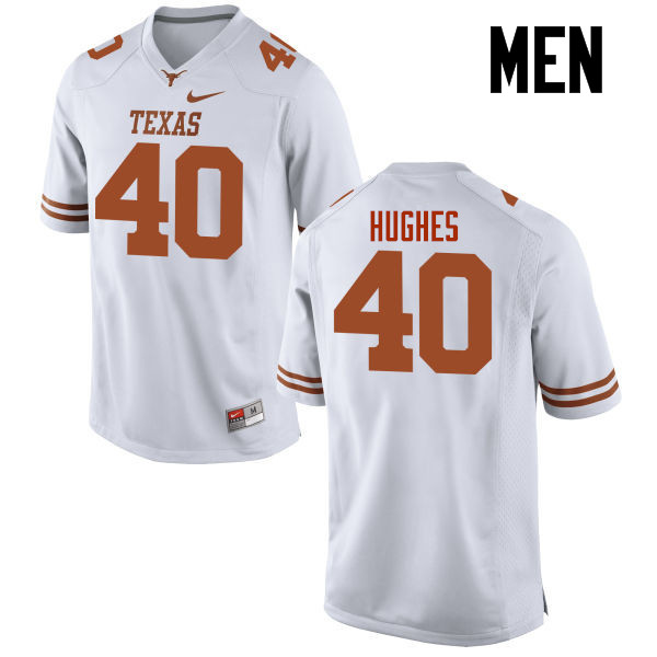 Men #40 Naashon Hughes Texas Longhorns College Football Jerseys-White